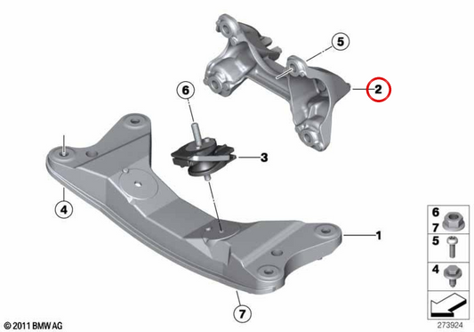 Montagem de transmissão OEM 22312284409 para BMW F87, F80, F82, F83. BMW genuíno.