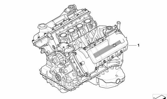 Motore completo OEM 11002303727 per BMW E90, E92, E93. BMW originale.