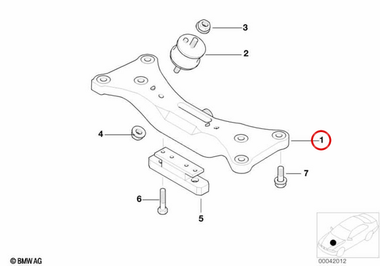 OEM 22321096427 Supporto per il cambio per BMW E38. BMW originale.