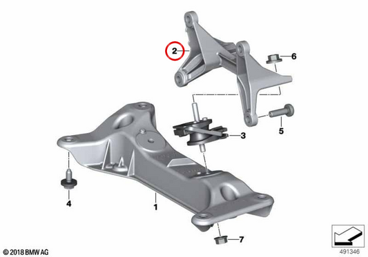 Supporto di trasmissione OEM 22326877099 per BMW G29. BMW originale.