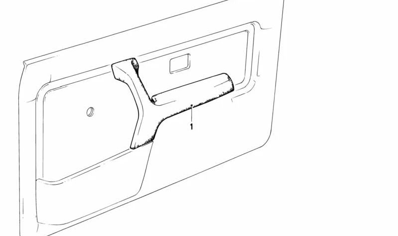 Reposabrazos delantero izquierdo OEM 51411911181 para BMW E30. Original BMW.