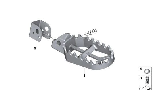 REST BALL-PIES OEM 07119905155 pour les motos BMW R 1300 GS, R 1200 R, S 1000 RR, F 750 GS ... et plus. BMW original Motorrad.