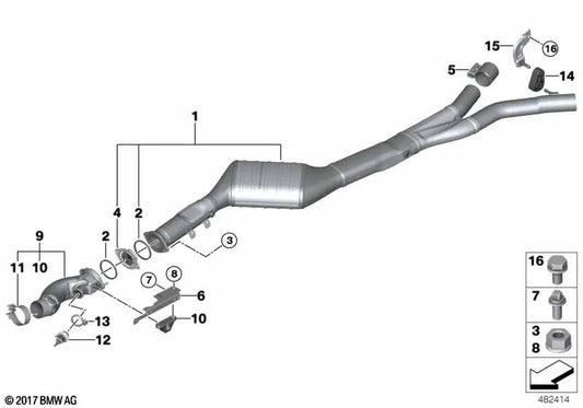 Mixer pour BMW X5 F15, X6 F16 (OEM 18308576816). BMW d'origine.