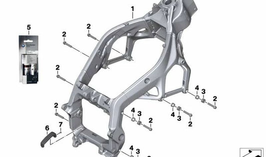 Protección antirrozadura cadena OEM 46518554056 para BMW Motorrad S 1000 XR (K49) 2015-2019. Original BMW Motorrad.