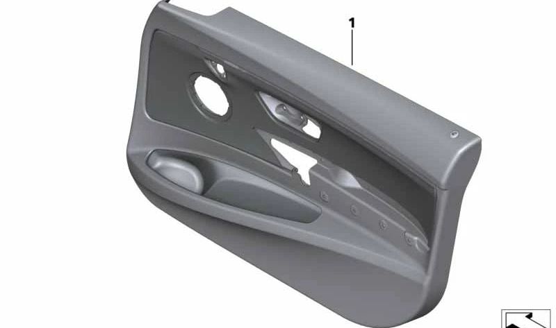 Panel interior puerta delantera derecha en cuero marrón OEM 51417321256 para BMW F34, F34N. Tapizado original de puerta BMW delantero lado copiloto. Original BMW.