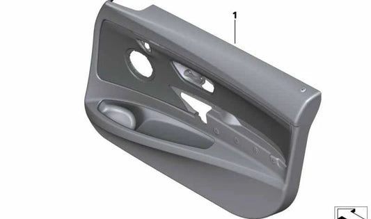Panel interior puerta delantera derecha en cuero marrón OEM 51417321256 para BMW F34, F34N. Tapizado original de puerta BMW delantero lado copiloto. Original BMW.