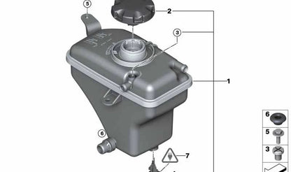 OEM expansion deposit 17112283500 for BMW E90, E92, E93 (M3). Compatible with Motor S65 models. Original BMW.