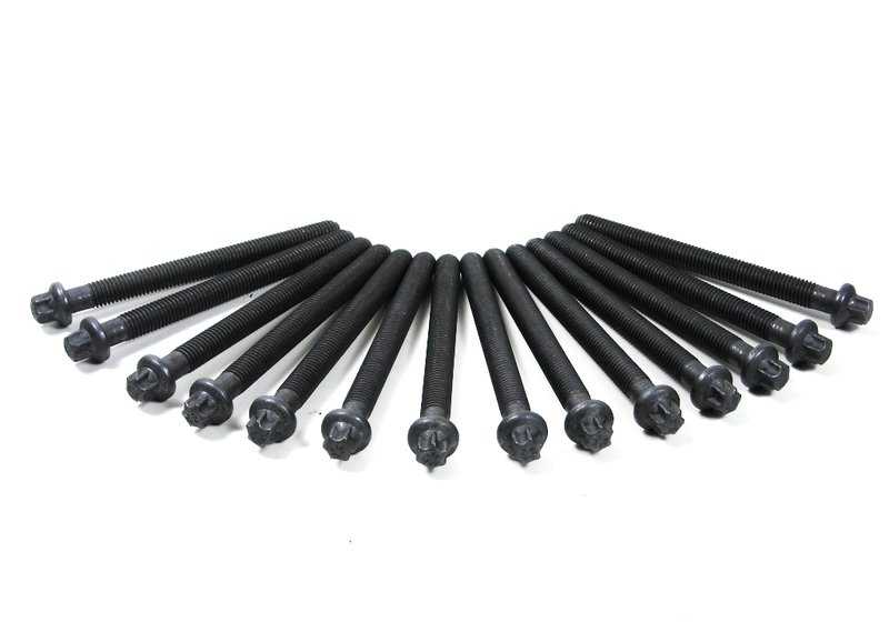 Juego de tornillos para culata OEM 11127583116 para BMW E60, E61, E63, E64, E32, E38, E31. Original BMW.