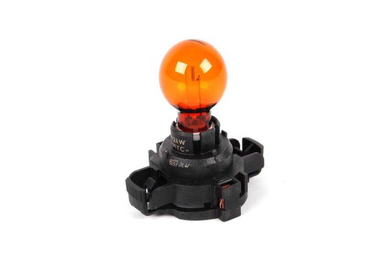 Yellow bulb Py24W OEM 07119905468 for BMW E90, E91, F80, F32, F33, F36, F82, F83, F07, F10, F11, F18, E83, F97, G01, G08, F98, G02, E70, F15, F85, F85, E71, E71, E71, E71 F16, F86, E89. Original BMW.