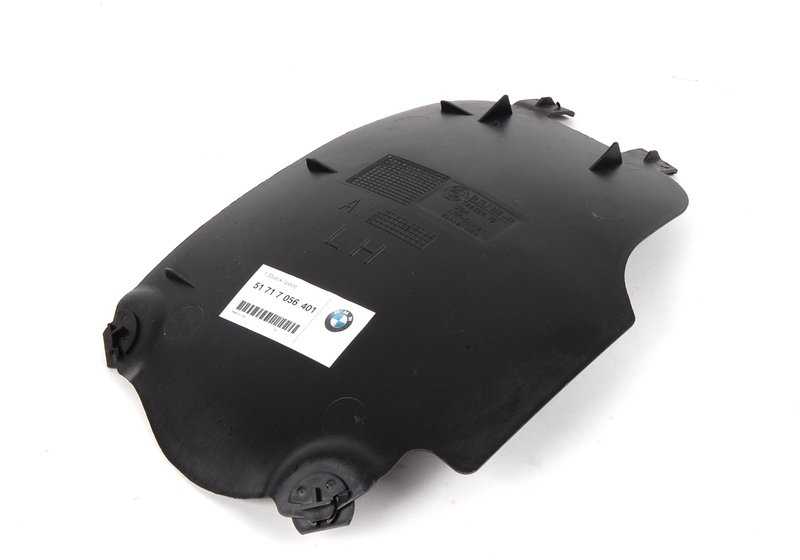 Left lid OEM 51717056401 for BMW Z4 E85 (2.0i, 2.2i, 2.5i) and E86. Original BMW replacement piece for front wheel pass (Radarhaus). Original BMW.