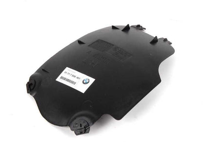 Left lid OEM 51717056401 for BMW Z4 E85 (2.0i, 2.2i, 2.5i) and E86. Original BMW replacement piece for front wheel pass (Radarhaus). Original BMW.