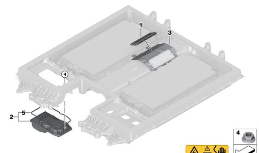 Soporte conector batería alta tensión OEM 61279797876 para BMW Serie 2 U06 (225e, 230e) y BMW X1 U11 (xDrive25e, xDrive30e). Compatible con todos los modelos mencionados. Original BMW.