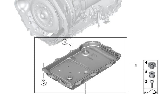 Tornillo del cárter de aceite OEM 24117588770 para BMW F20, F21, F22, F23, F30, F31, F34, G20, G21, F32, F33, F36, G22, G23, F10, F11, G30, G31, G32, G11, G12, G14, G15, G16, G01, G02, F15, F16, G05, G06, G07. Original BMW.