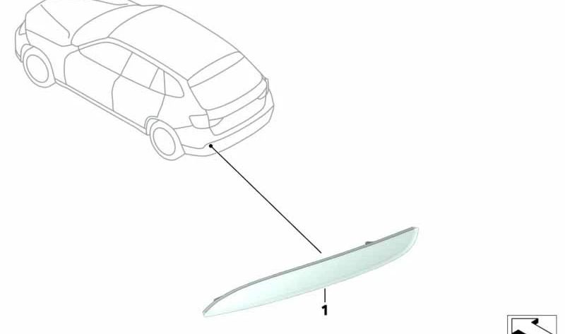 Links hinterer Reflektor OEM 63147314883 für BMW X1 (E84) SDRIVE16D, SDRIVE18D. Original BMW.