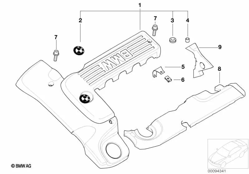 Rubber grommet for BMW E87, E46, E90, E90N (OEM 11142247316). Genuine BMW