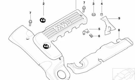 Emblem for BMW 3 Series E46, 5 Series E39, 7 Series E38, E65, X5 E53 (OEM 13712248141). Genuine BMW