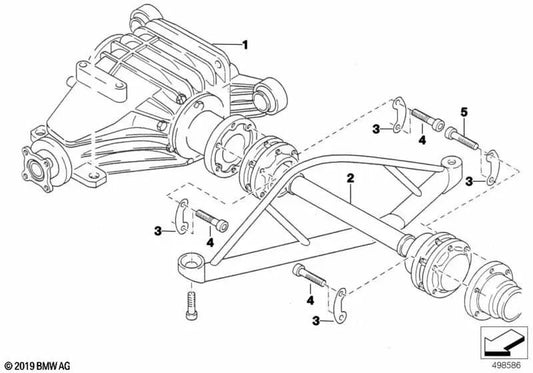Gravação esquerda para BMW (OEM 33102486064). BMW originais.