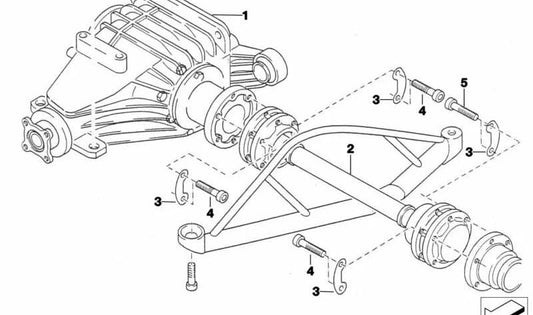 OEM 33202483164 Eixo de transmissão traseira para BMW E36 318is. Compatível com os modelos BMW E36 318is (Production 1994). Comprimento 410 mm. BMW original.