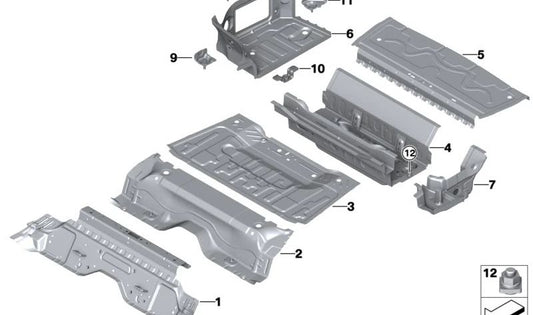 OEM 41007487221 Bac de protecteur de tronc pour BMW G20, G20N, G28, G28N, G80, G80N, G22, G22N, G82, G82N. BMW d'origine.