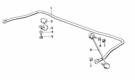 Front stabilizer for BMW E28, E24 (OEM 31352225420). Original BMW