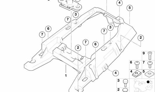 Portaequipajes trasero OEM 52532328817 para motos BMW R 1150 R, R 850 R, Rockster. Original BMW Motorrad.