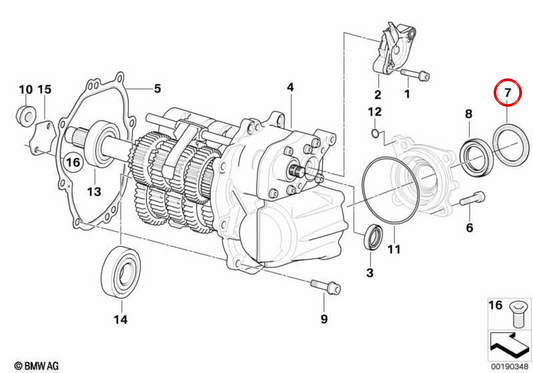 Anel de lã OEM 23007683996 para motocicletas BMW K1200S, K1300S, K1200R, K1300R, K1200GT, K1300GT. Originais BMW Motorrad.