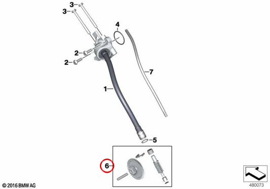 OEM 23007924012 Schneckenantriebssatz für BMW K1600 GT, K1600 GTL, K1600 Bagger Motorräder. Original BMW Motorrad.
