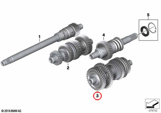 Intermediate shaft OEM 23008528142 for BMW motorcycles R 1200 GS, R 1250 GS, R 1200 RT, R 1250 RT... and more. Original BMW Motorrad.