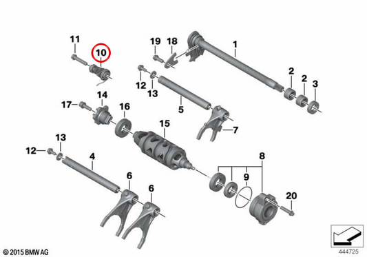 Levier de rétention OEM 23008569956 pour motos BMW S 1000 RR, M 1000 R, HP4, S 1000 XR... et plus encore. BMW Motorrad d'origine.