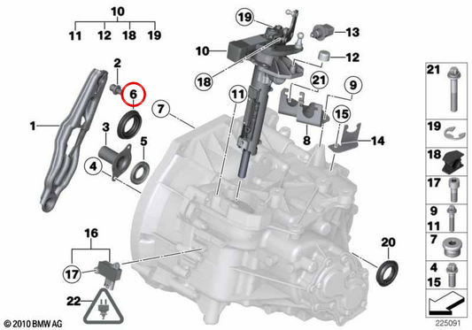 Ausgangswellendichtring OEM 23008603572 für MINI Countryman R60, Paceman R61. Original MINI