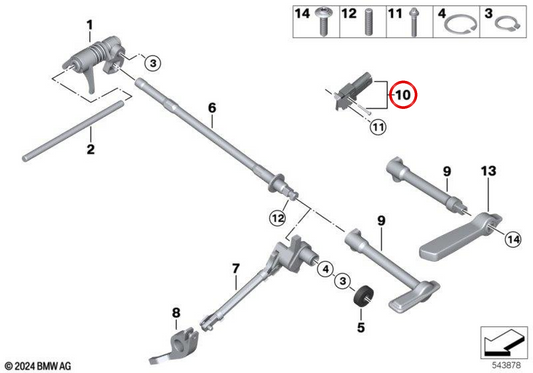 Switch with bracket OEM 23009443565 for BMW R 18, R 18 Classic, R 18 Roctane, R 18 B, R 18 Transcontinental. Original BMW Motorrad.