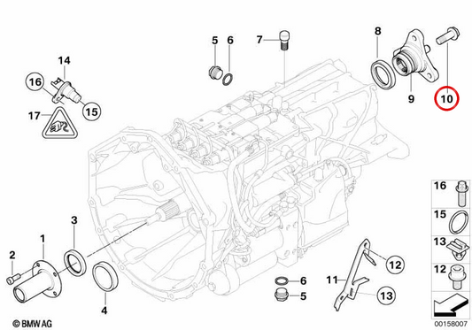 OEM 23017837424 Plug del cambio per BMW E60, E61, E63, E64. BMW originale.