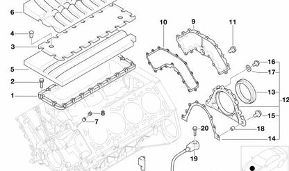 Sensor de detonación OEM 12141741648 para BMW E39, E38, E31. Original BMW.