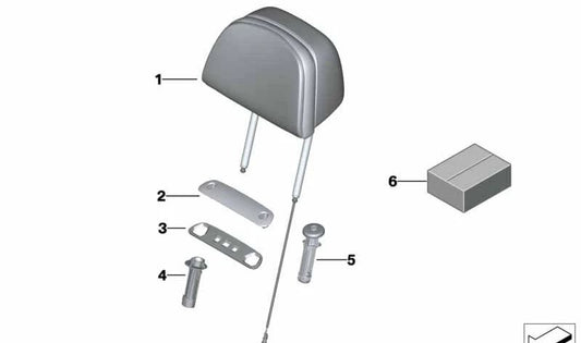 Reposacabezas asiento confort en cuero OEM 52107477769 para BMW G12. Original BMW.