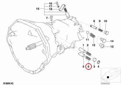 Pressione Spring OEM 23111222720 per BMW E36, E46, E34, E39, E38, E31, E52. BMW originale.