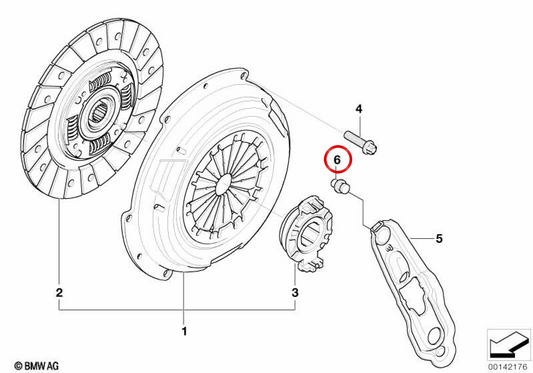 OEM pressure bolt 23117545084 for MINI R50, R56, Clubman R55, Cabrio R52, Coupé R58, Roadster R59, Countryman R60, Paceman R61... and more. Original MINI.