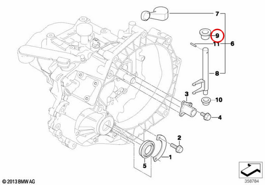 Casquillo de cojinete OEM 23120530909 para MINI R50, R52, Cooper, One. Original MINI.