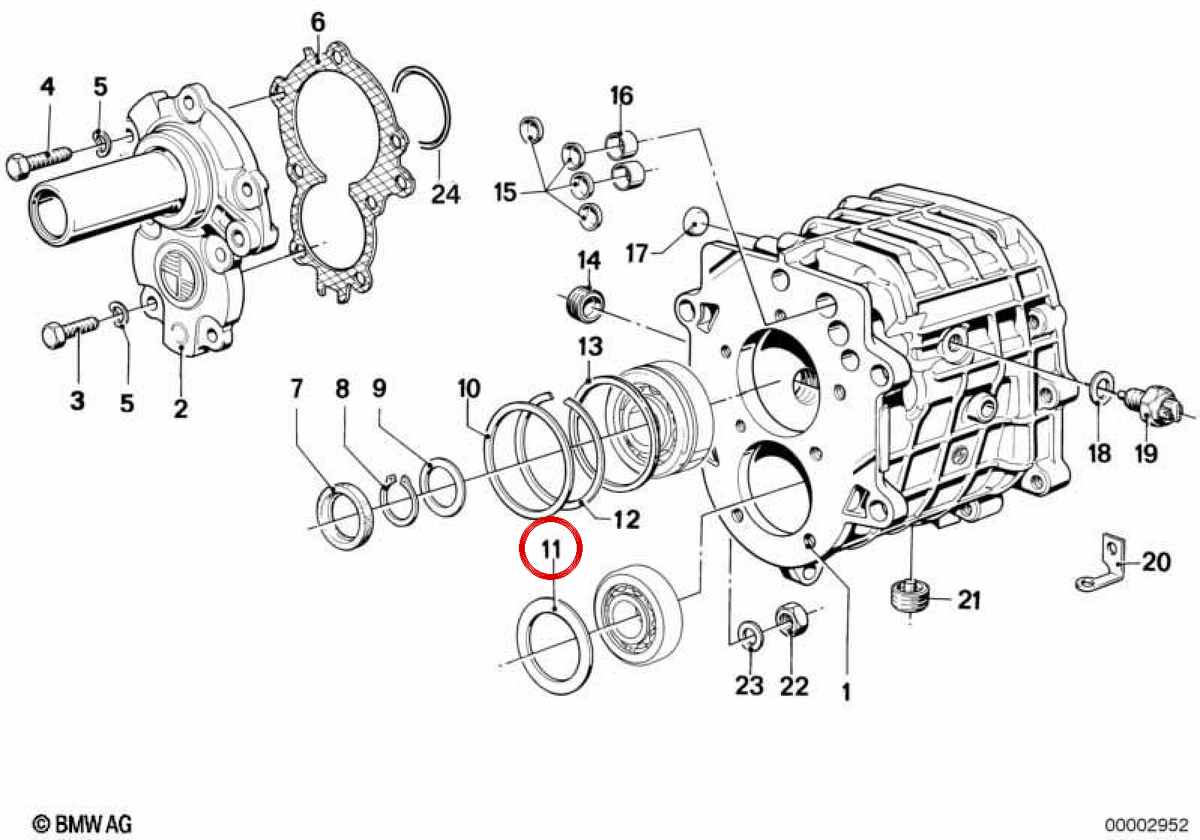 CAPSOBOX Separator OEM 23121204575 per BMW E21, E30, E12, E28, E24, E23. BMW originale.