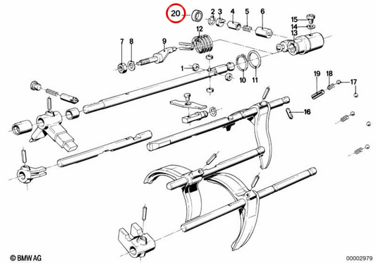 OEM -Schließstopfen 2312128200 für BMW E30, E12, E28, E24, E23. Original BMW.