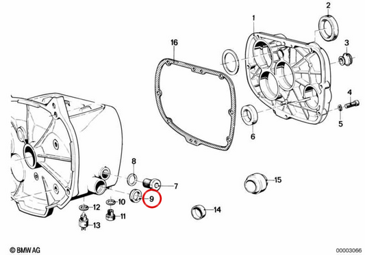 Paraolio OEM 23121451027 per moto BMW R50/5-R90S, K1, K100 RS, K1100 RS, K75... e altro ancora. BMW Motorrad originale.
