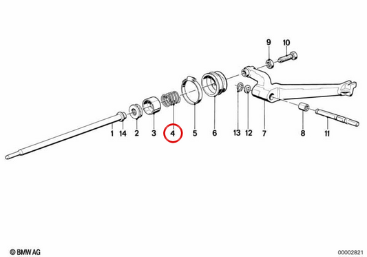 Ressort d'embrayage OEM 23131241849 pour motos BMW K75, K1, K100, R1100GS, R100RT... et plus. BMW Motorrad d'origine.