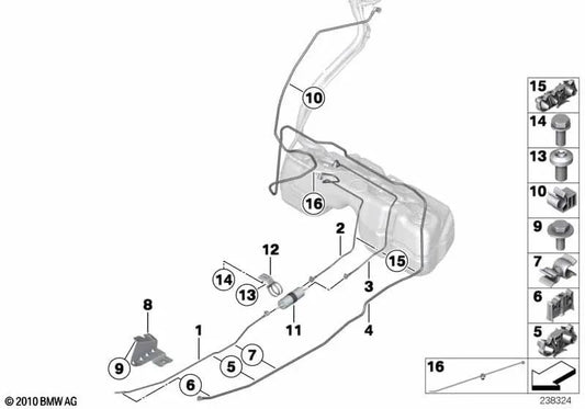 Ferne für BMW x3 F25, x4 f26 (OEM 16117241844). Original BMW.