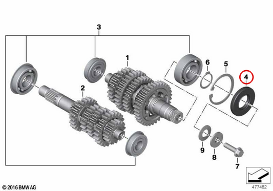 OEM Oil Retend 23208564412 für BMW Motorrad G 310 R, G 310 GS und G 310 RR (Modelle 2016–2026). Misst 25x52x7. Original BMW Motorrad Stück. Ideal, um Lecks im Übertragungssystem zu lösen.