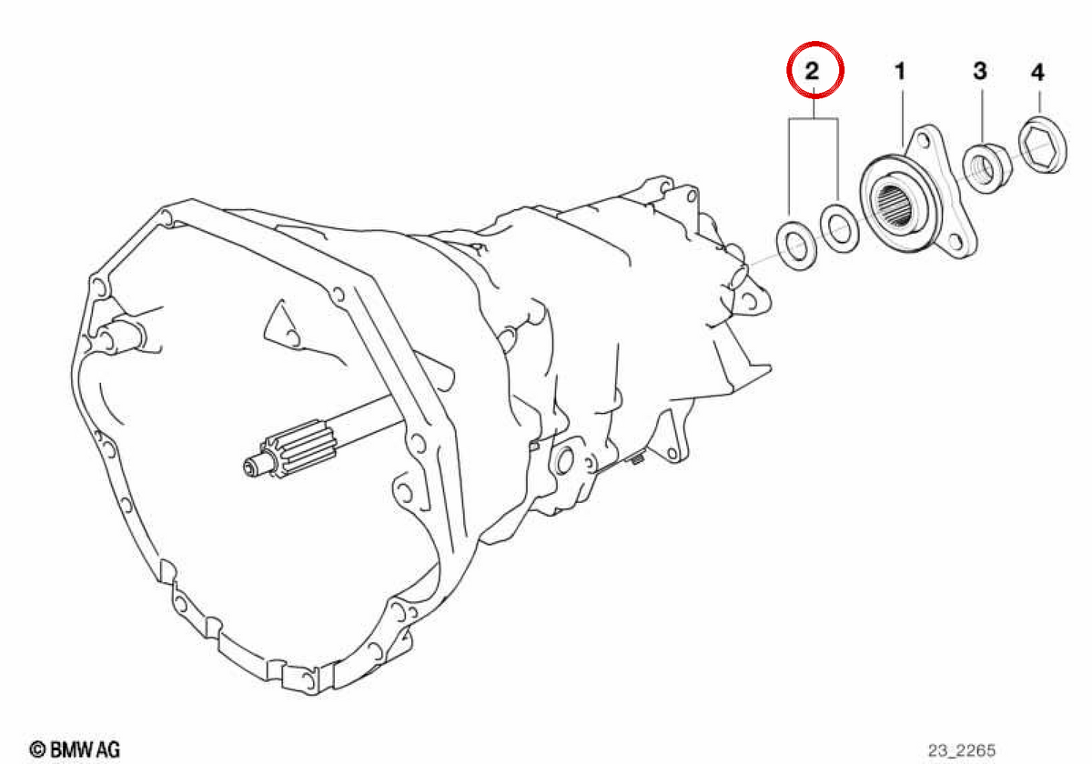 Separador de caja de cambios OEM 23211222787 para BMW E36, E46, E34, E39, E38, E31, E52. Original BMW.