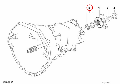 Separador de caja de cambios OEM 23211222787 para BMW E36, E46, E34, E39, E38, E31, E52. Original BMW.