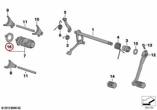 Rondelle isolante OEM 23217652930 pour motos BMW F 650 GS, F 650 GS Dakar, F 650 CS, G 650 GS, G 650 X. Original BMW Motorrad