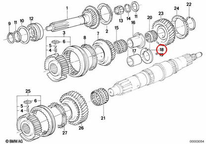 Arruela de ajuste OEM 23221228225 para BMW E21, E30, E28, E34. BMW genuíno.