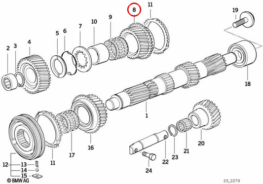 4a marcia OEM 23221228352 per BMW E87, E36, E46, E34, E39, Z3, E85. BMW originale.