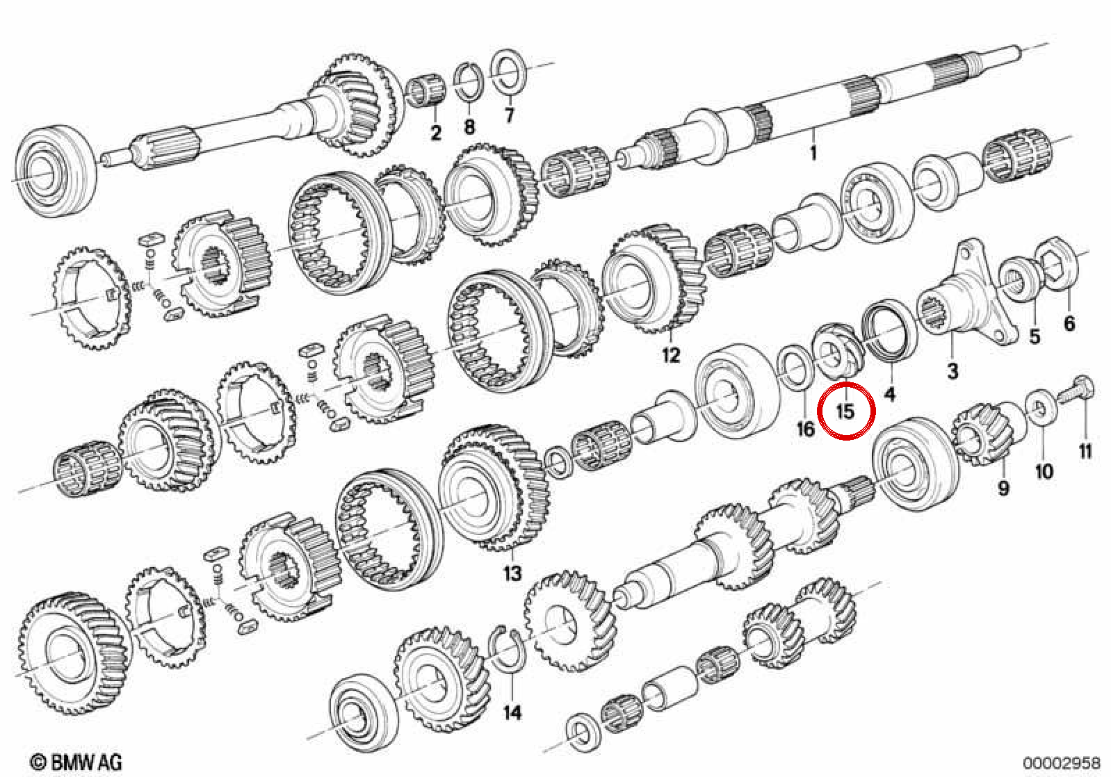 OEM 23221490119 AccountKilometer Getriebe für BMW E21, E30, E12, E28, E24, E23. Original BMW.