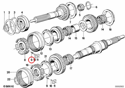 Spring Spring OEM 23231224610 per BMW E30, E28, E34. BMW originale.